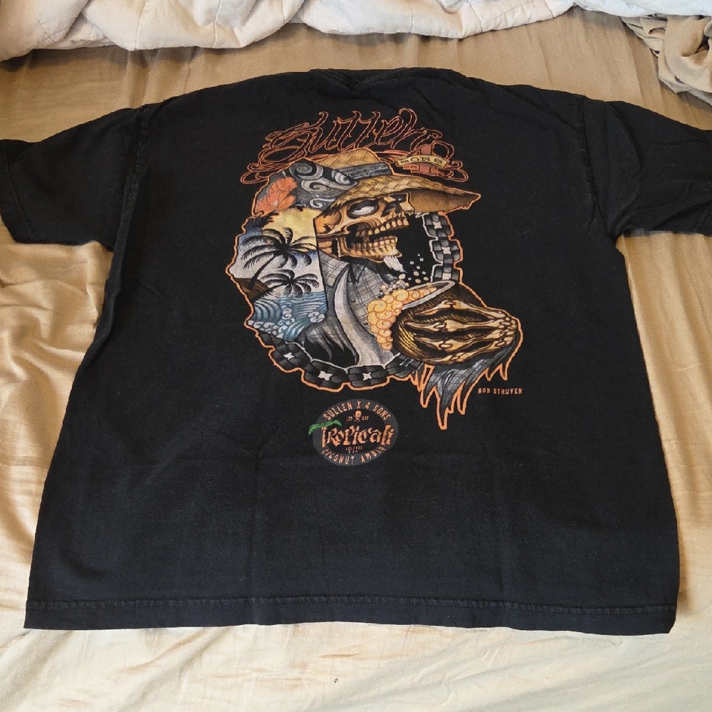 Sullen Black Graphic T-Shirt with Skull Design
